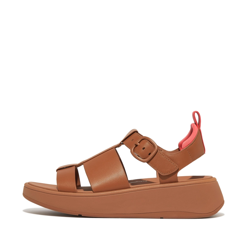 Women's F-Mode Leather-Nylon Back-Strap-Sandals | FitFlop US