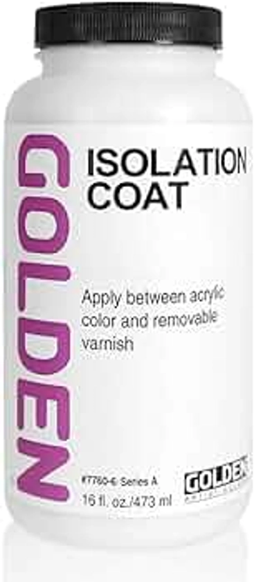 Golden Artist Colors Isolation Coat, 16 oz. jar, Professional Acrylic Varnishes & Topcoats