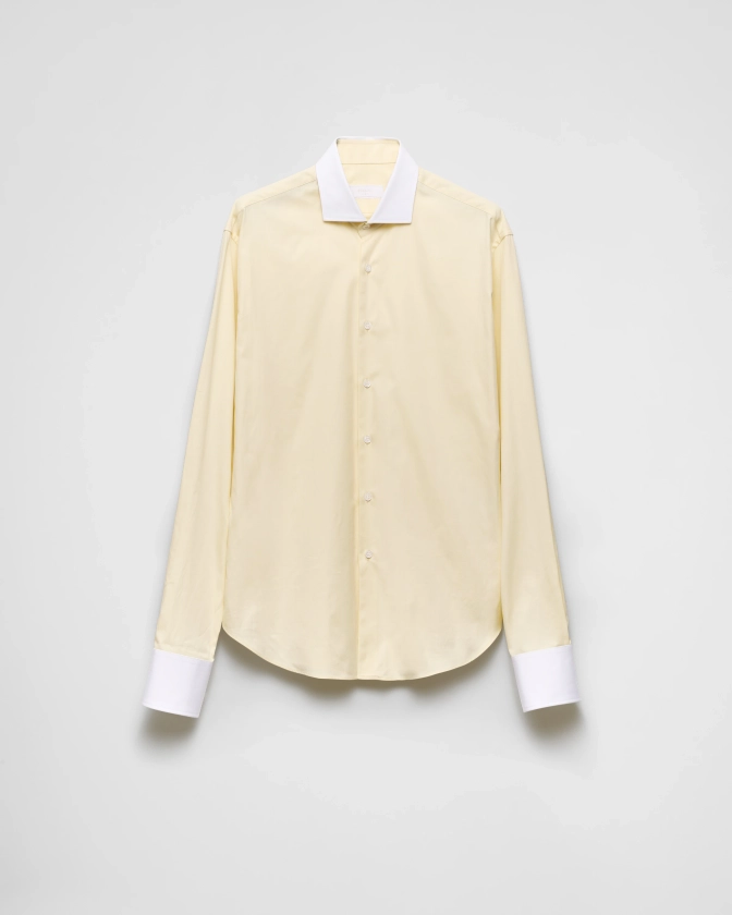 Chemise En Coton Cream/white | PRADA