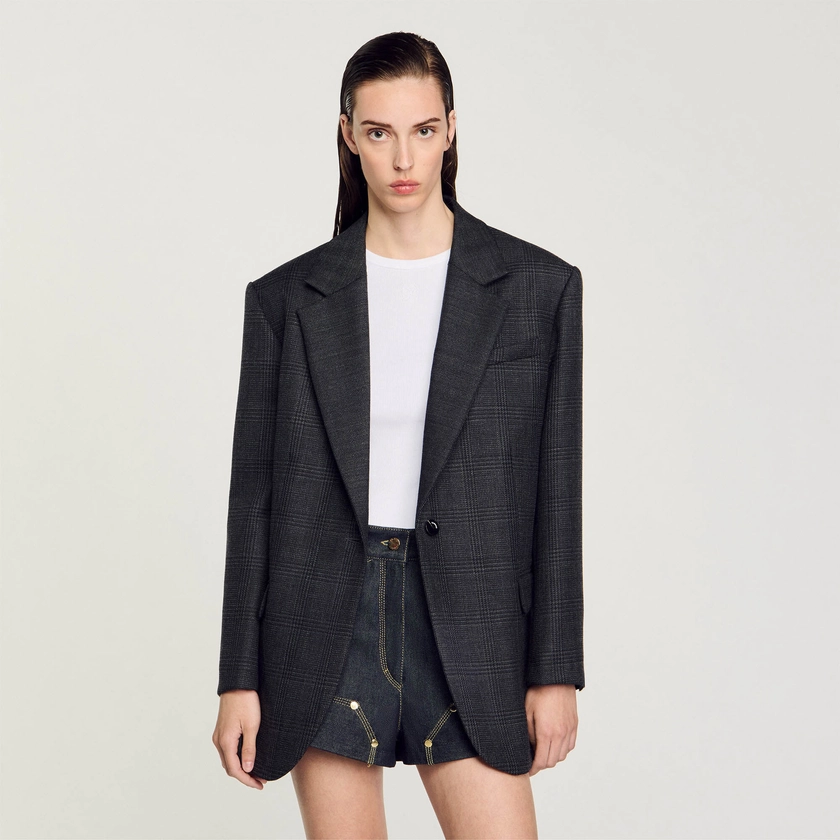 Checked suit jacket | Sandro RE