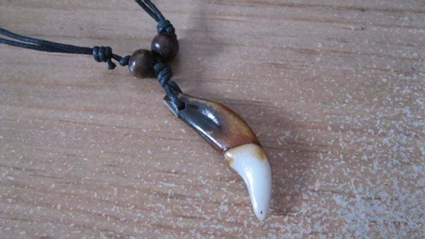 Wolf Tooth Necklace, Resin, #WT177