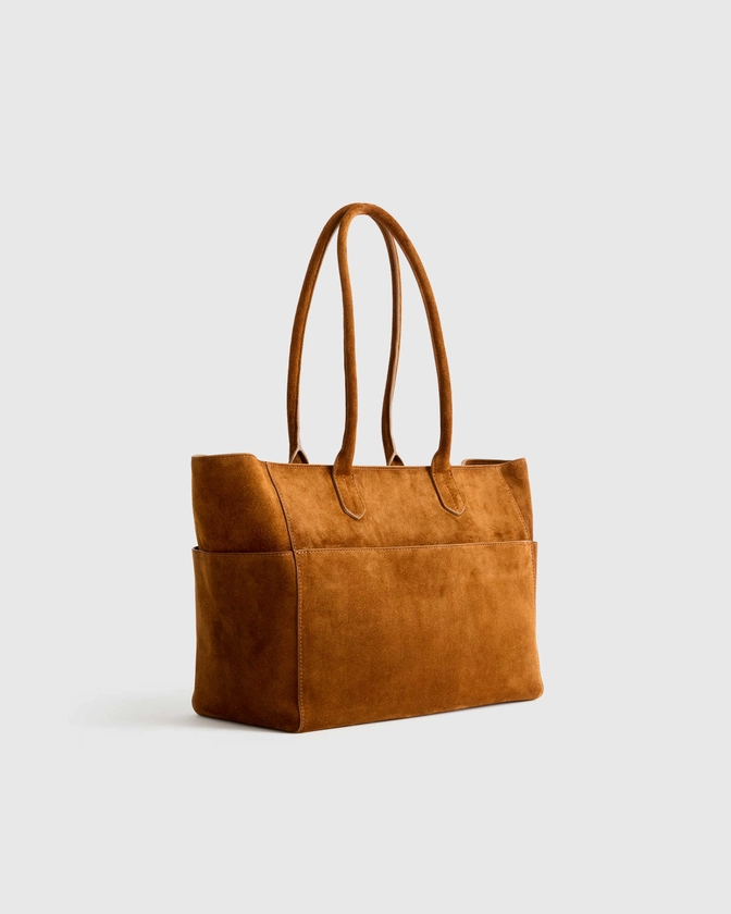 Italian Suede Shopper Tote