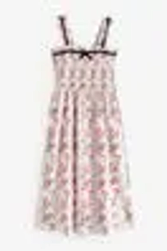 Cath Kidston Pink Floral Cotton Poplin Slip Dress
