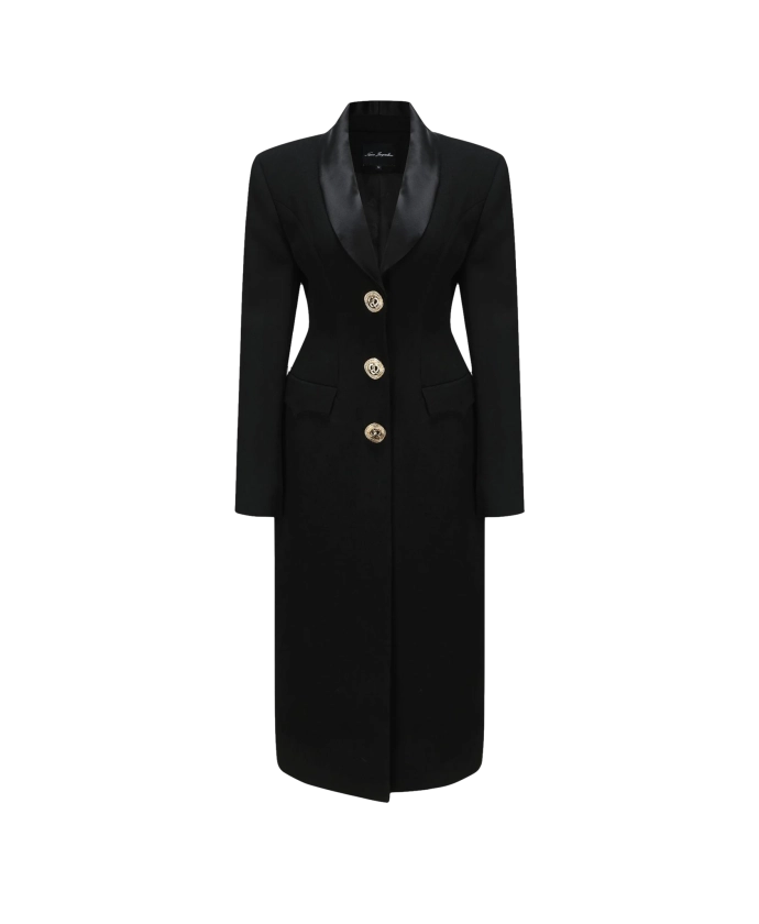 Shop Evie Long Suit Jacket (Black) from Nana Jacqueline at Seezona | Seezona
