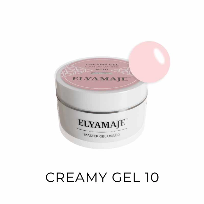 Candy White n° 10 - Gel de construction - Creamy Gel UV LED - ElyaMaje - Elyamaje