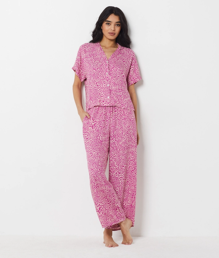 Pantalon de pyjama imprimé fleuri