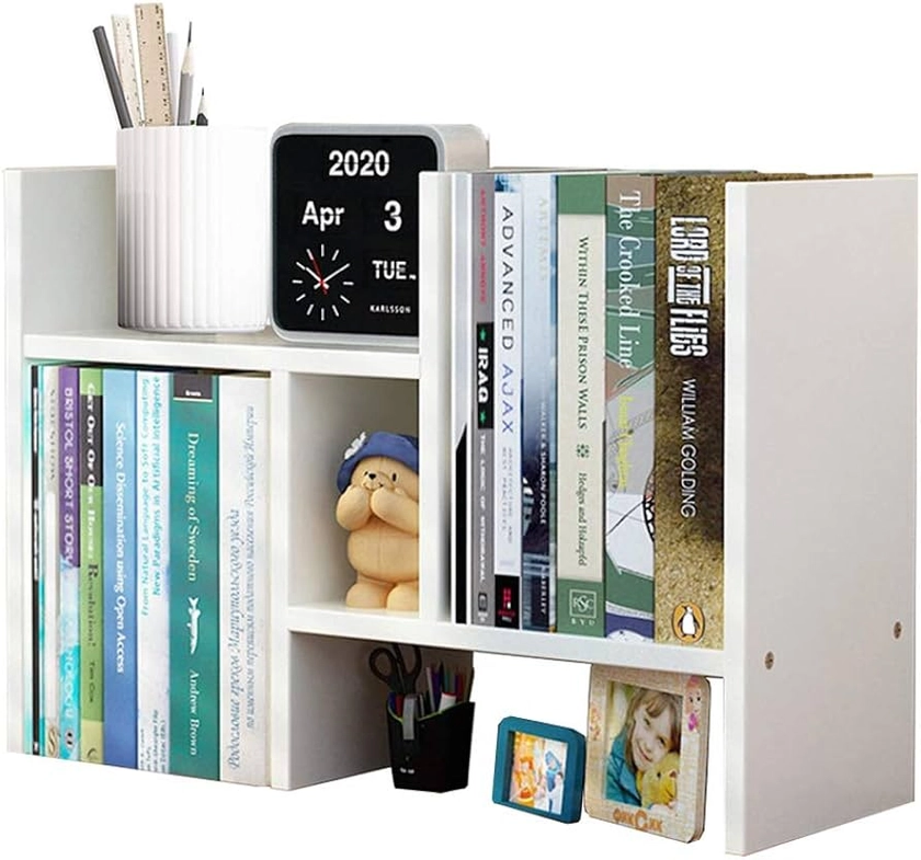 Amazon.com: Meikuler Desktop Shelf Organizer, Adjustable Wood Display Desk Shelf, Office Storage Rack Tabletop Bookshelf Multipurpose Shelves for Home Decor, Office, Gifts (H01) : Office Products