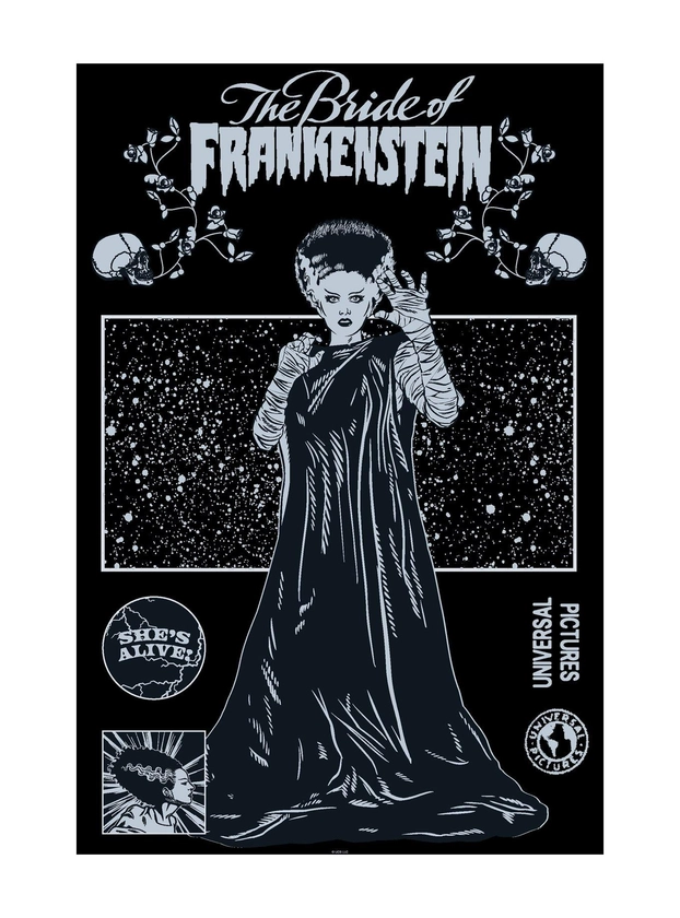 Universal Monsters The Bride Of Frankenstein Made Dead Poster