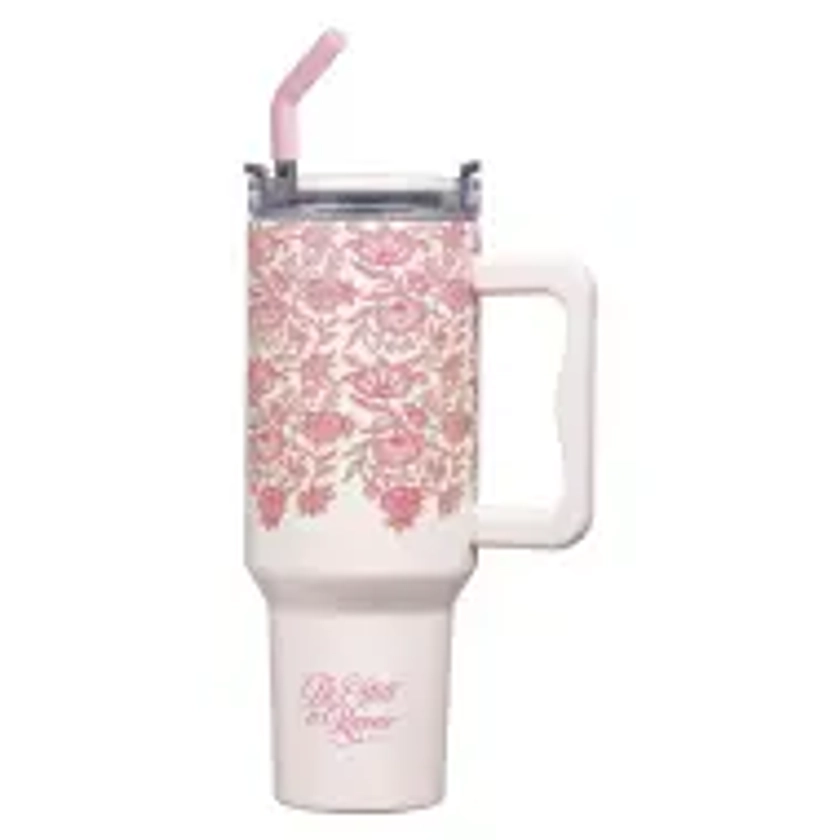 Tumbler w/straw SS Pink Be Still Ps. 46:10: Free Delivery at Eden.co.uk