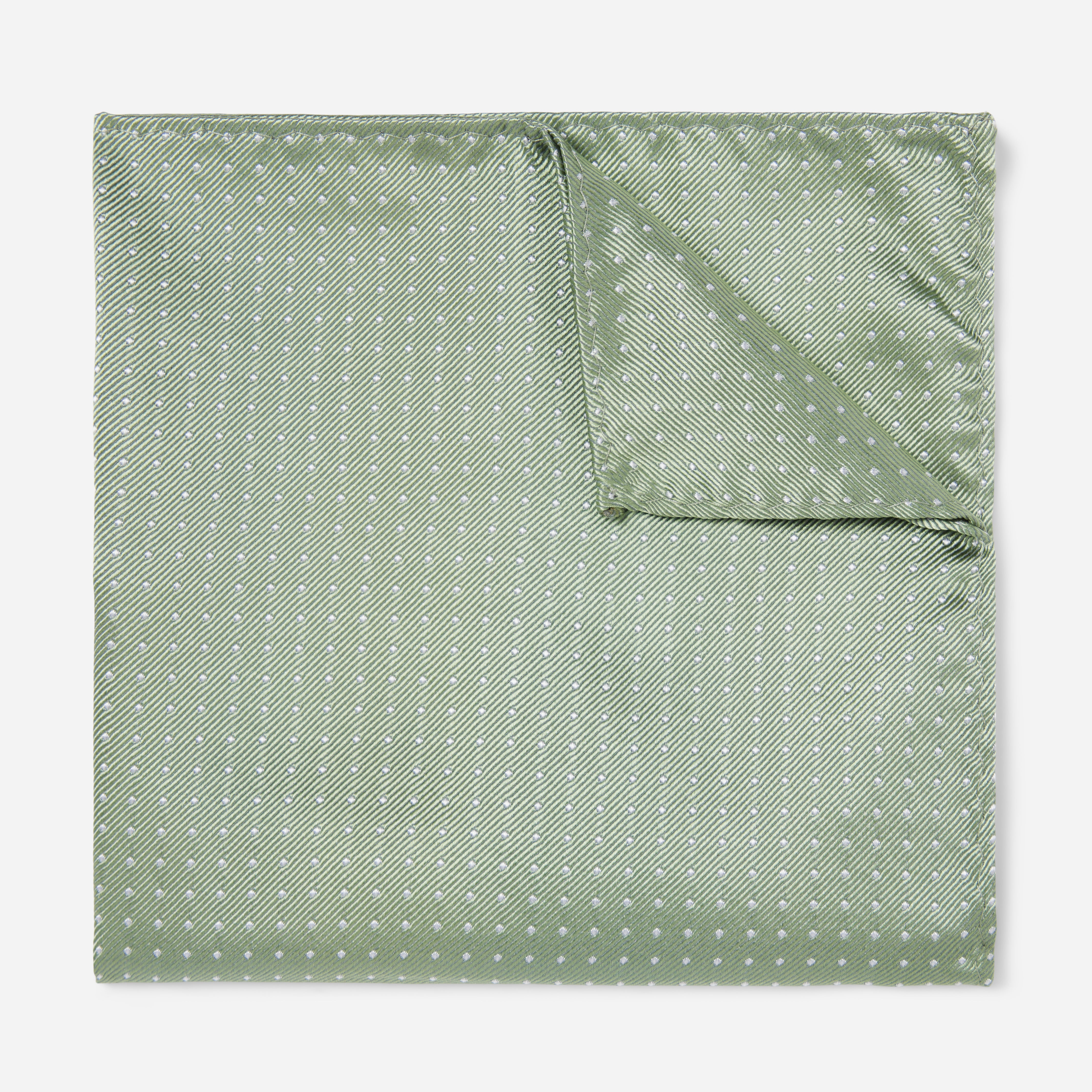 Mini Dots Sage Green Pocket Square | Silk Pocket Squares | Tie Bar