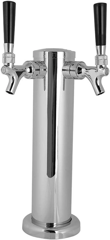 Stainless Steel Beer Tower Double-Headed Tap Faucet Draft Beer Tower for House Bar Picnics Parties Easy Installation Beer Faucet Connect with Beer, Juice, Soda Tank : Amazon.co.uk: Home & Kitchen