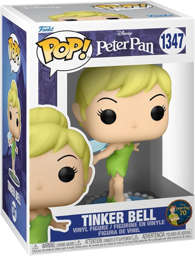 Funko Pop! Disney: Peter Pan 70th - Tinker Bell - Tink on Mirror - Clochette- Figurine en Vinyle à Collectionner - Idée de Cadeau - Produits Officiels - Jouets pour Les Enfants et Adultes