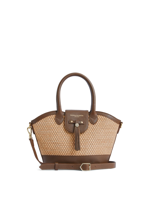 Mini Windsor - Women's Basket Bag in Tan Leather | Fairfax & Favor