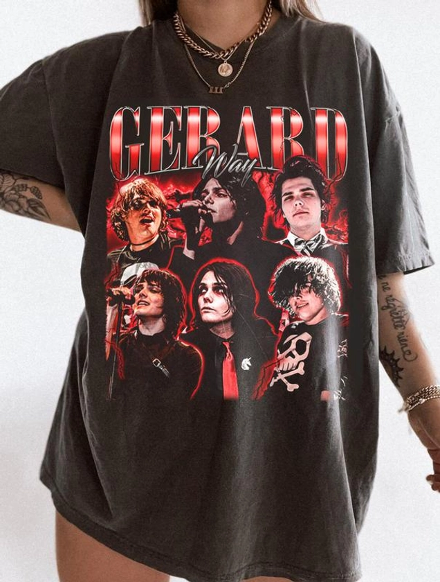 Gerard Way Vintage Ver 2 Tshirt Sweatshirt Hoodie, My Chemical Romance Shirt, Mother Day Gifts