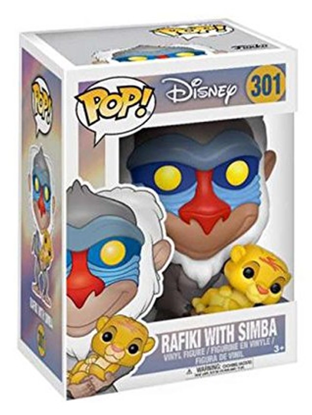 Funko Pop! 301 - Disney Roi Lion - Rafiki Et BÉbÉ Simba