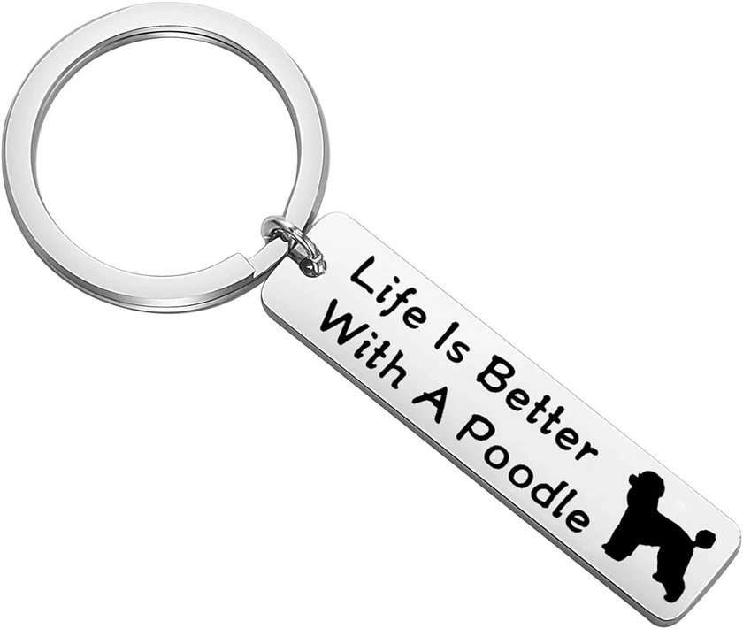 Amazon.com: FEELMEM Dog Lover Gifts Life Is Better with A Poodle Keychain Gift for Poodle Mom Poodle Dog Owner Gifts (Poodle) : Clothing, Shoes & Jewelry