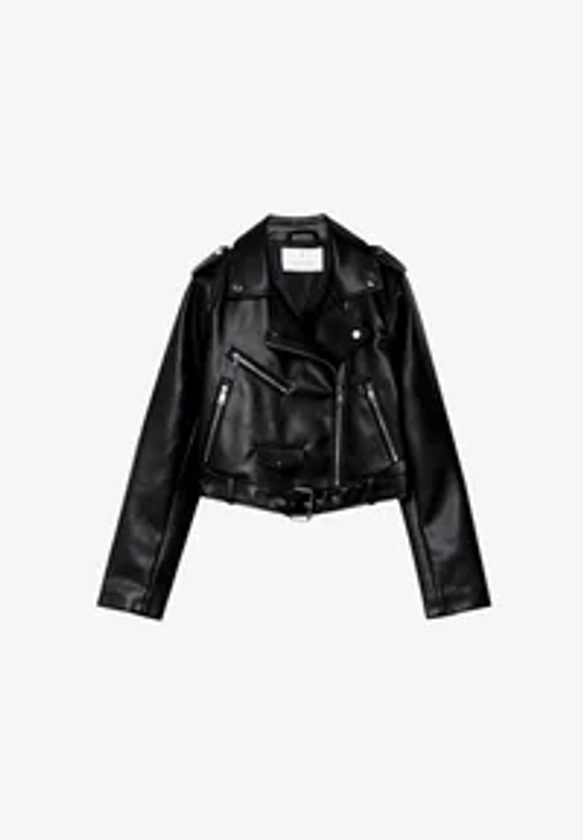 Veste en similicuir - black