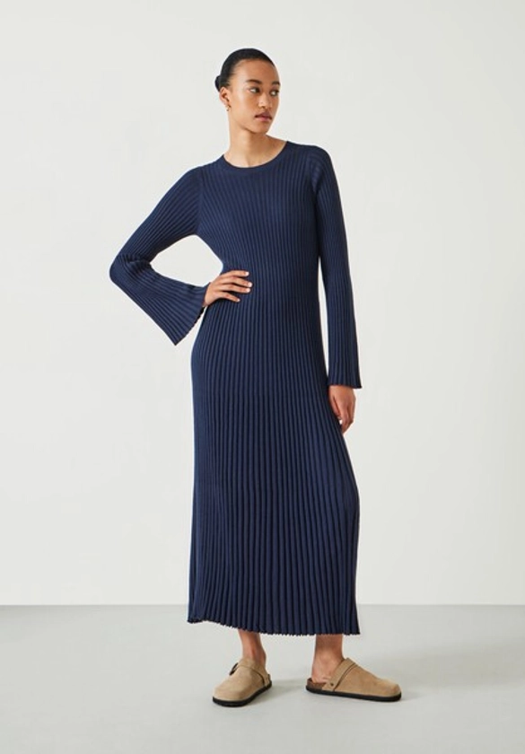 Penny Crew Neck Ribbed Knitted Dress