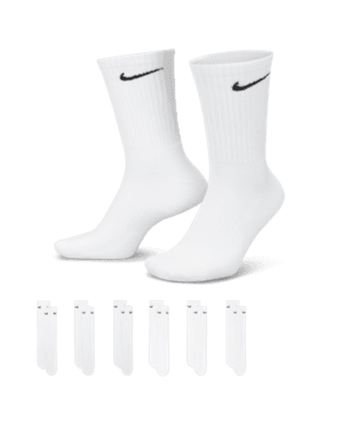 Chaussettes de training mi-mollet Nike Everyday Cushioned (6 paires)