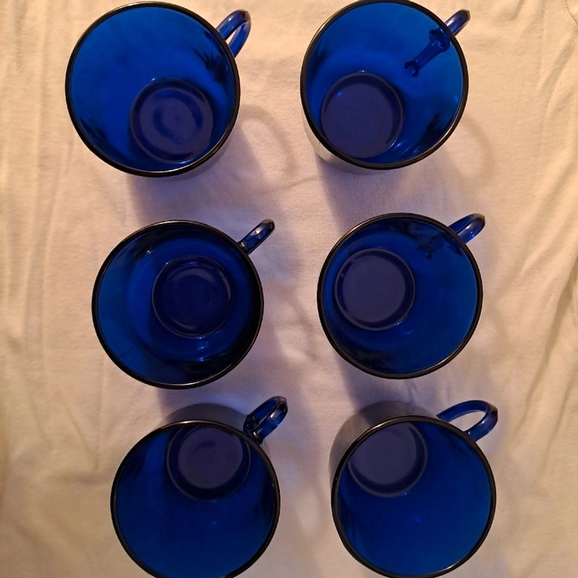 Tasse en verre bleue Duralex