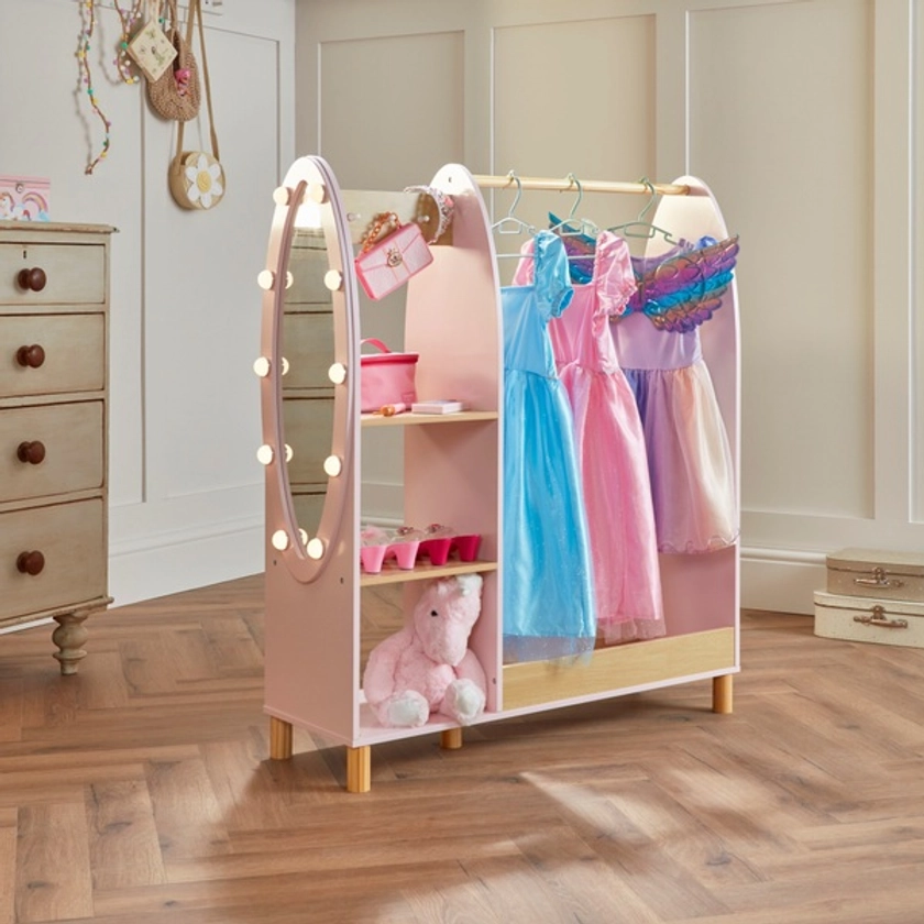 Dimples Wooden Dress Up Rack with Light-Up Mirror | Smyths Toys UK