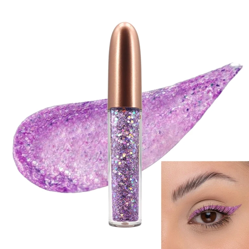 &quot;Delineador  Ojos Glitter  Liquido Escarchado Purpura&quot;