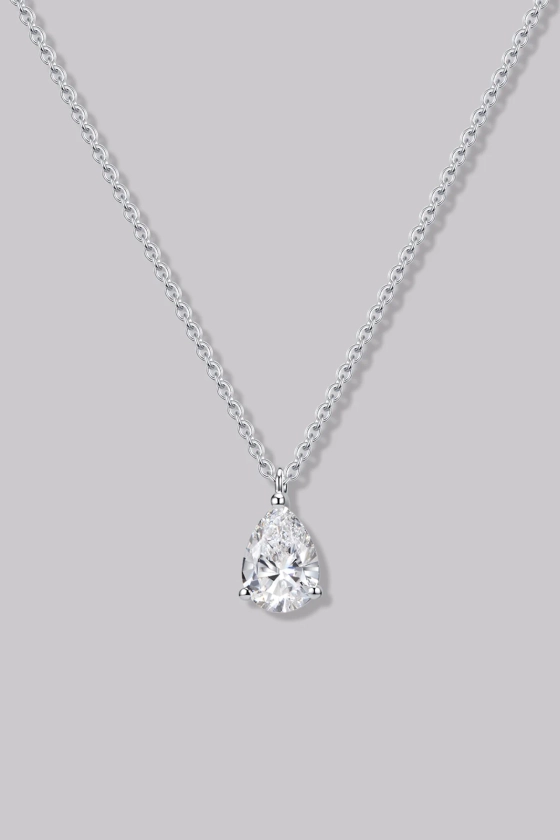 Collier Solitaire Poire (0.70ct) Or 18 Carats