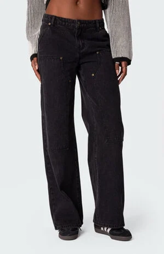 Edikted Ayla Low Rise Carpenter Jeans | PacSun