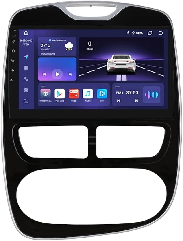 Hizpo Autoradio Android 12 pour Renault Clio 2012-2016, 8 cœurs 4G et 32G GPS Navi pour Renault Clio Radio avec CarPlay sans Fil Android Auto Bluetooth WiFi Lien Miroir Entrée caméra arrière/Avant FM : Amazon.fr: High-Tech