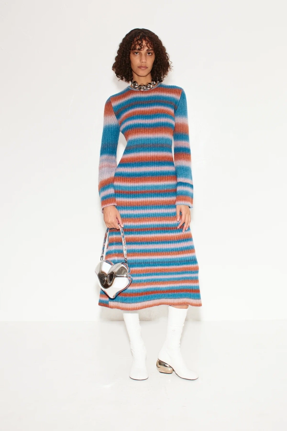 Axon Knit Dress in Matisse Blue Multi | SIMONMILLER