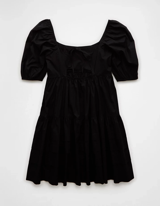 AE Puff Sleeve Tiered Babydoll Mini Dress