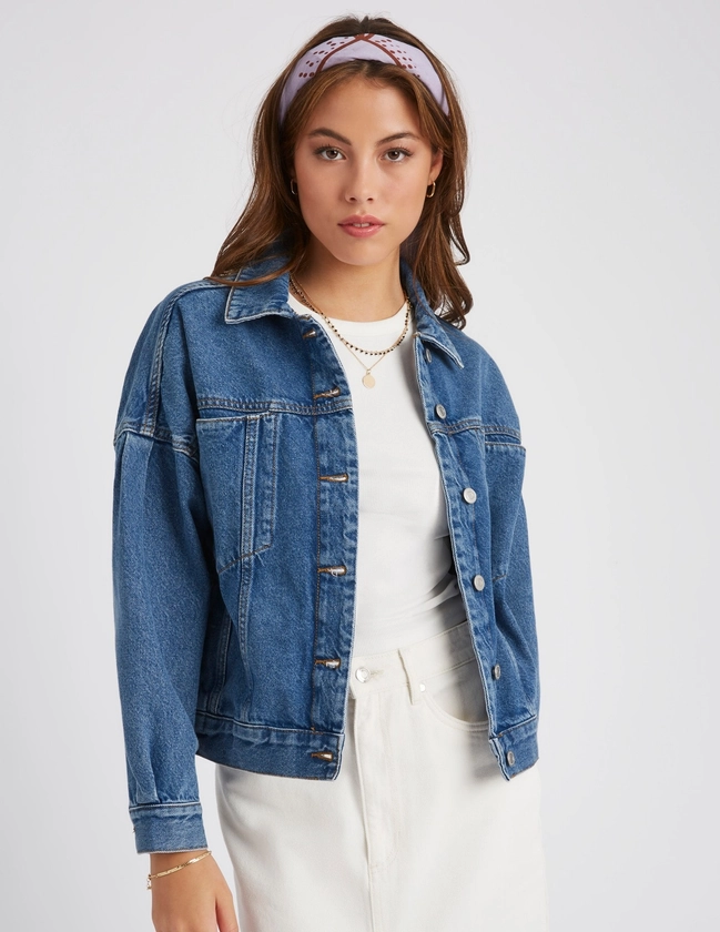 Veste en jean Bleu moyen | BZB