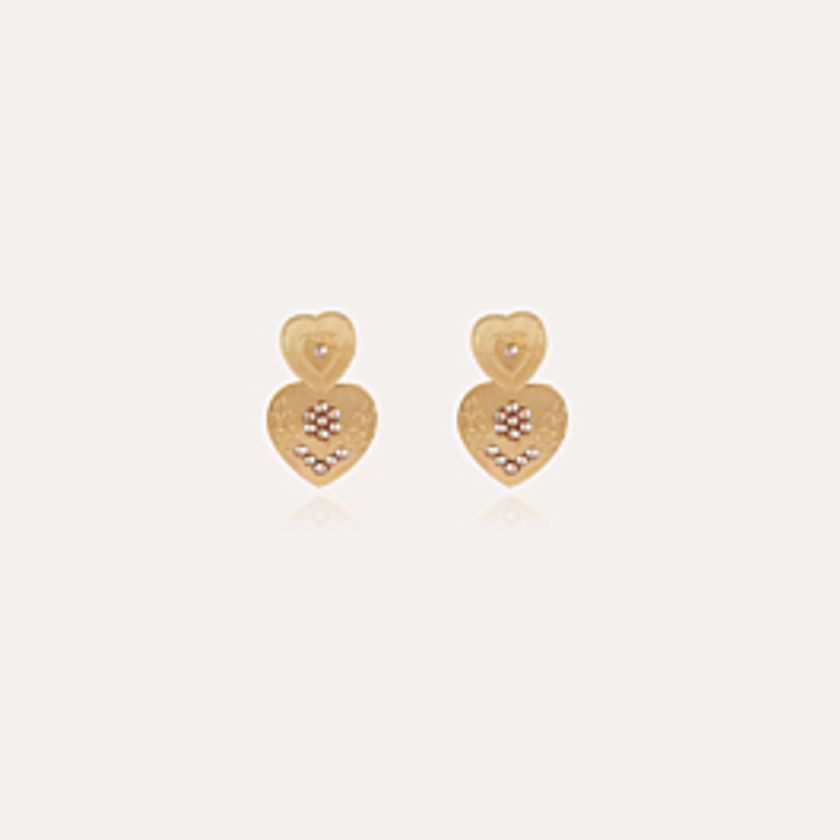 Boucles d'oreilles Love mini dorées