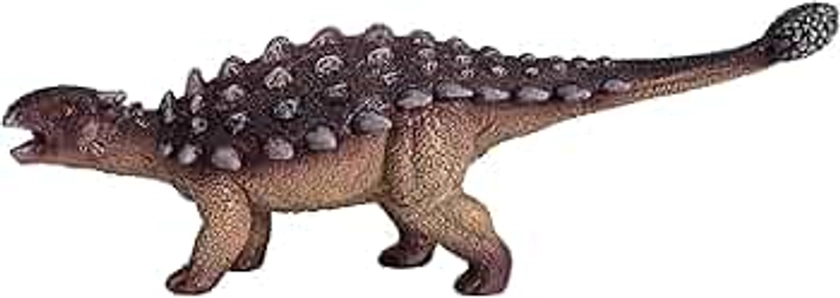 MOJO Ankylosaurus Realistic Dinosaur Hand Painted Toy Figurine, Brown