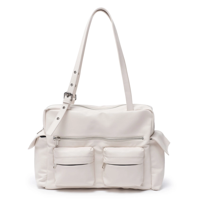 pocket utility bag L nappa ivory : SAMO ONDOH GLOBAL