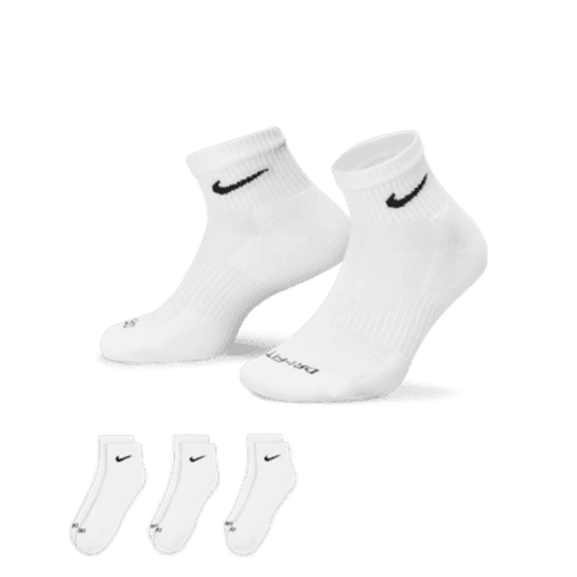 Nike Everyday Plus Cushioned Training Ankle Socks (3 Pairs)