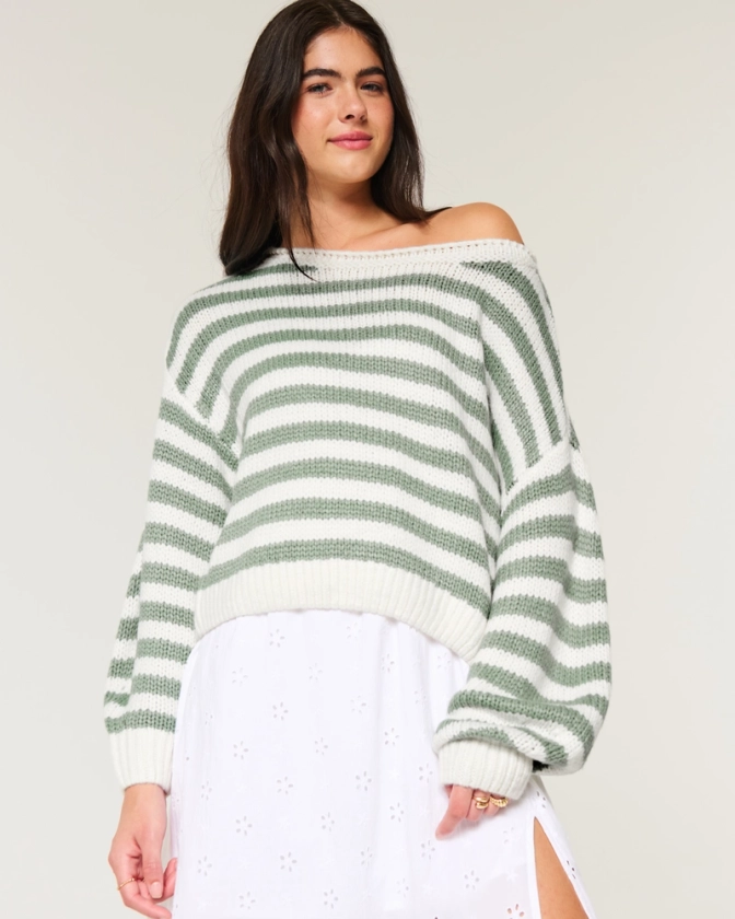 Women's Easy Off-the-Shoulder Sweater | Women's Tops | HollisterCo.com