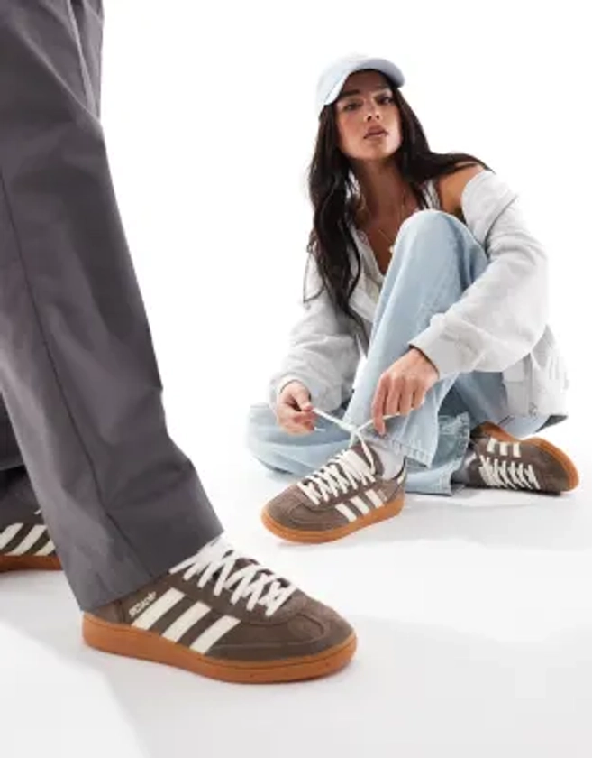 adidas Originals - Handball Spezial - Baskets avec semelle en caoutchouc - Marron et blanc