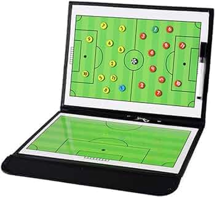 Soccer Coaching Board Soccer Coaches Clipboard Tactical Magnetic Board Kit with Dry Erase, Marker Pen and Zipper Bag (Football Board) (Soccer Coaching Board)