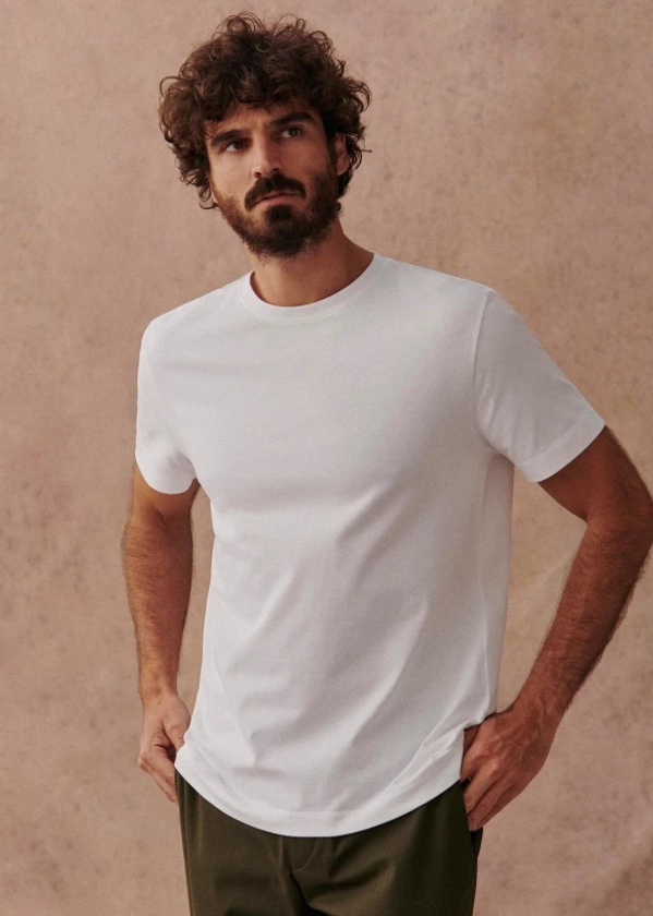 T-Shirt Kenneth - Blanc - Coton Biologique - Sézane