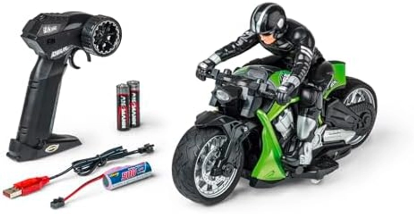 Carson 500404280 RC Devil Bike 100% RTR vert - Moto télécommandée, 50 minutes de conduite, RC Bike, cadeau pour les enfants : Amazon.com.be: Jouets