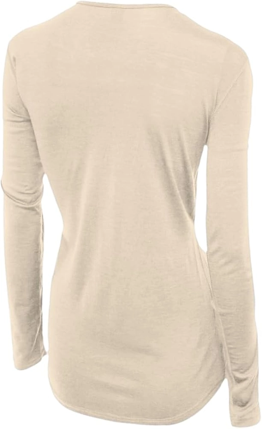 Roman Trail Outfitters Women's 100% Merino Wool Long Sleeve Shirt - Moisture Wicking - Ultralight and Soft - Odor Base Layer