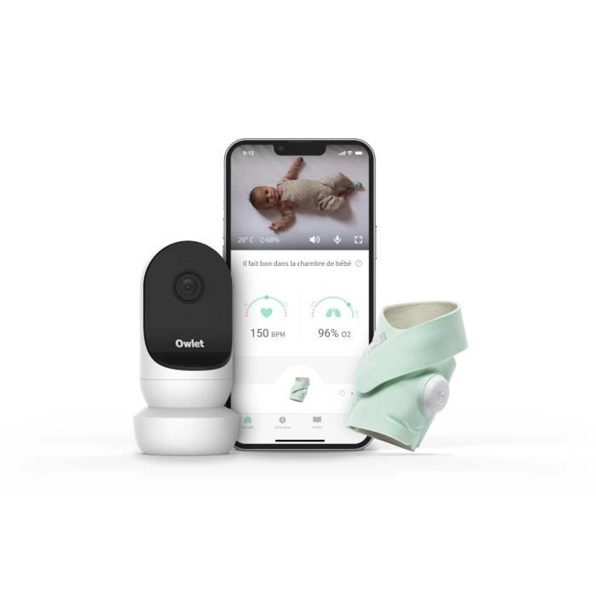 Owlet Babyphone Monitor Duo Smart Sock 3 + Cam 2 - Menthe