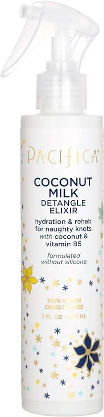 Pacifica Beauty, Coconut Milk Detangle Elixir, Detangler Spray, Leave In Conditioner, Conditioning, Coconut, Vitamin B, Nourishing, Silicone & Sulfate Free, Vegan & Cruelty Free