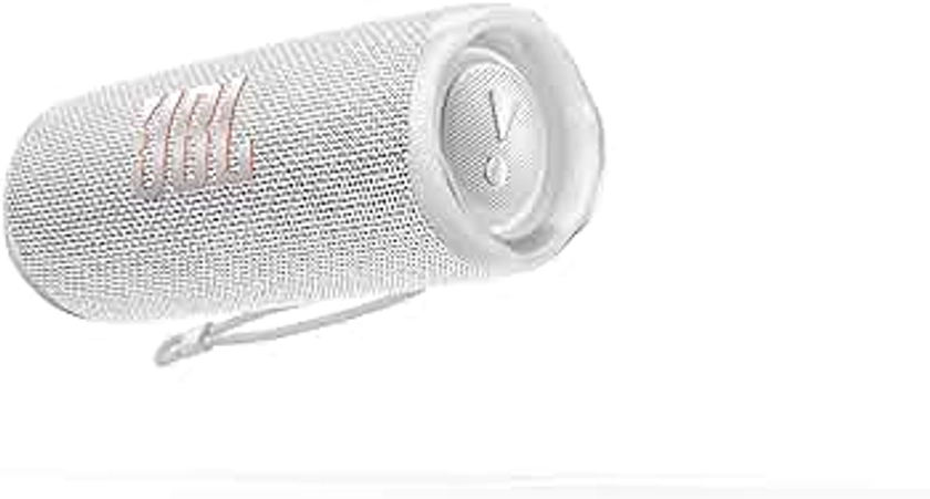 JBL Flip 6 - Portable Bluetooth Speaker, powerful sound and deep bass, IPX7 waterproof, 12 hours of playtime, JBL PartyBoost for multiple speaker pairing for home, outdoor and travel (White)