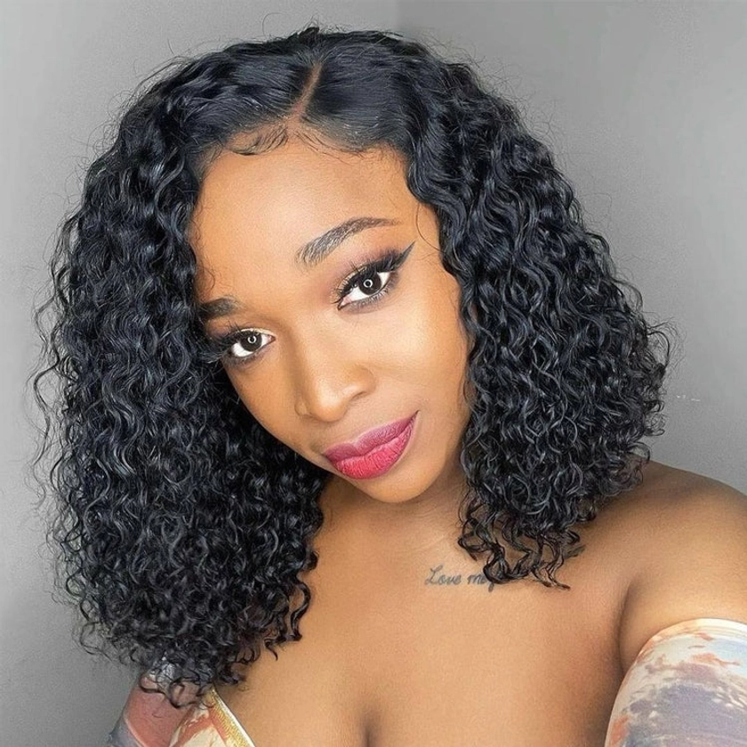 Amanda Peruvian Hair Kinky Curly 3 Bundles With 4*4 Lace Closure 9A Grade 100% Unprocessed Human Hair Christmas Hot Item