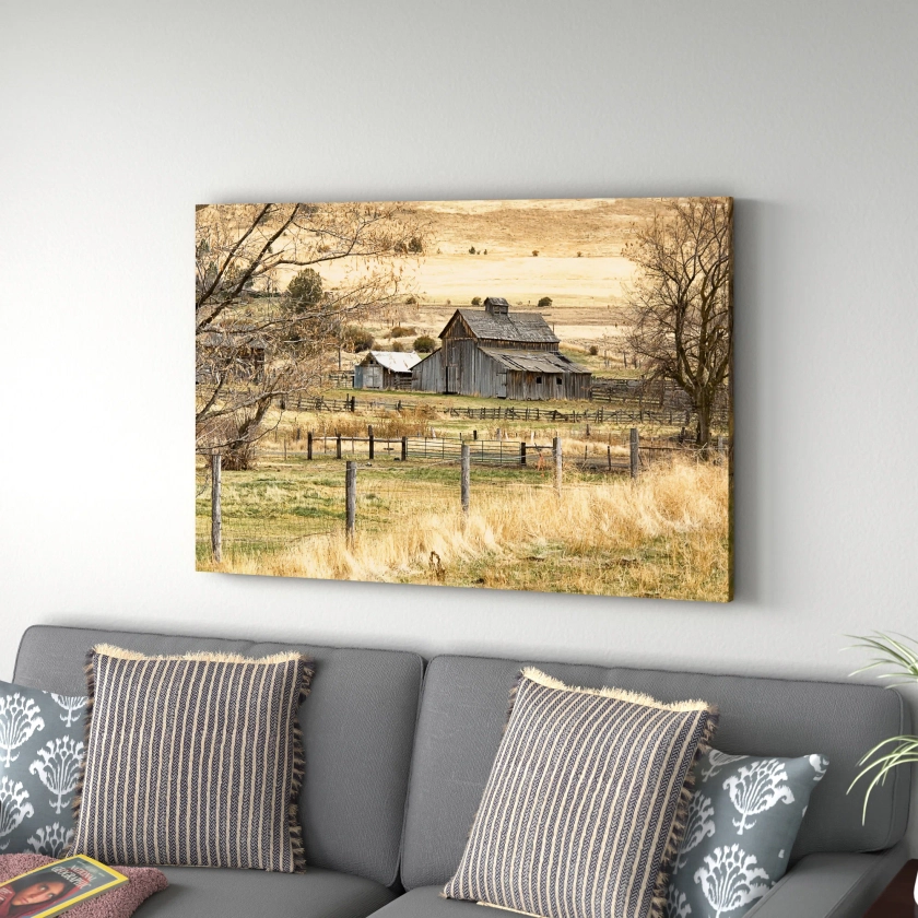 Andover Mills 'Roadside Barn' by Ramona Murdock, Rustic Brown Modern Farmhouse Canvas Wall Art & Reviews | Wayfair