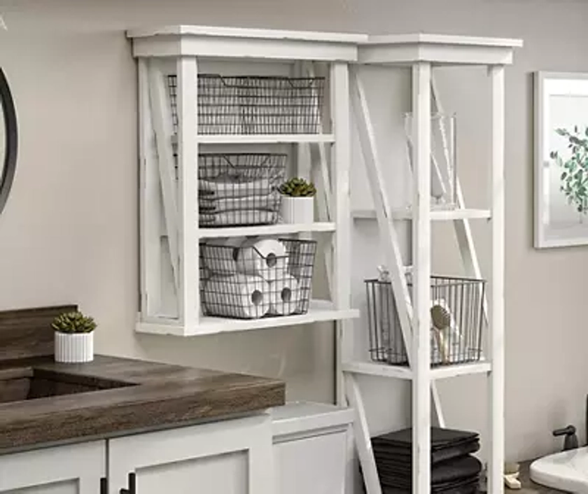 Ameriwood Evolution Stockton White Wall Shelf - Big Lots