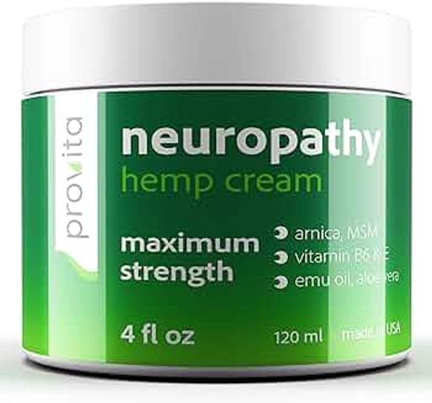 Neuropathy Nerve Relief Cream - Organic Neuropathy Relief Cream for Feet, Hands, Carpal Tunnel, Legs and Toes - 4 OZ Value Pack- Made in USA