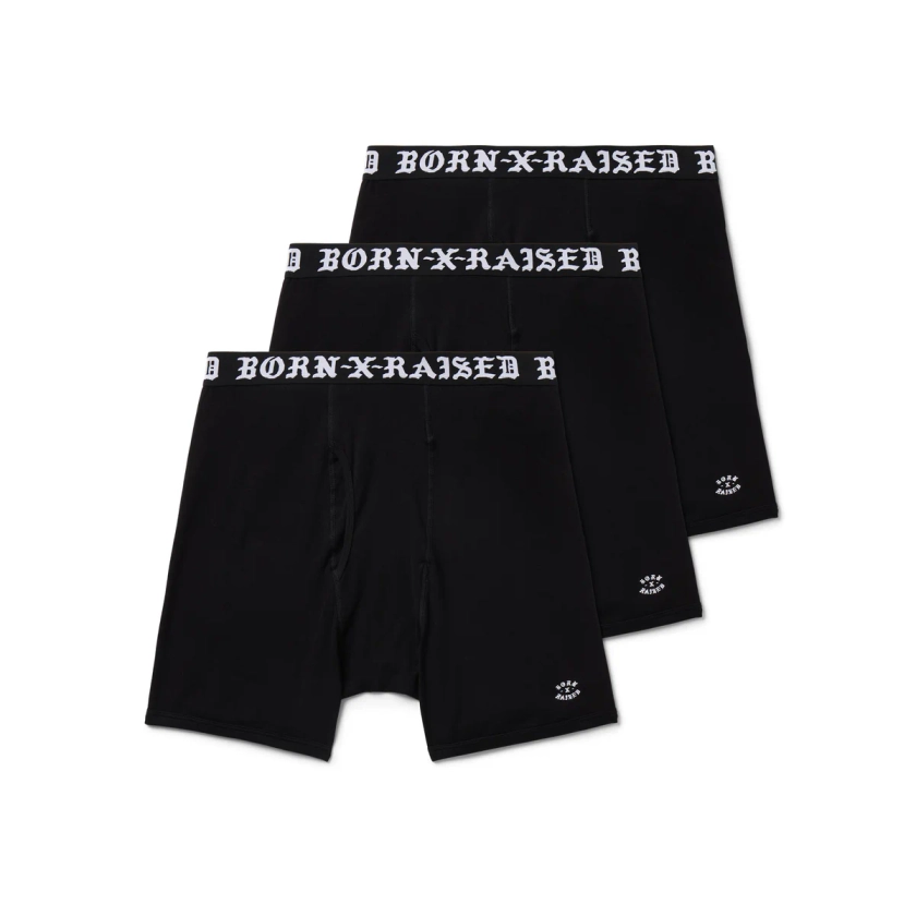 BXR BOXER BRIEFS 3 PACK: BLACK